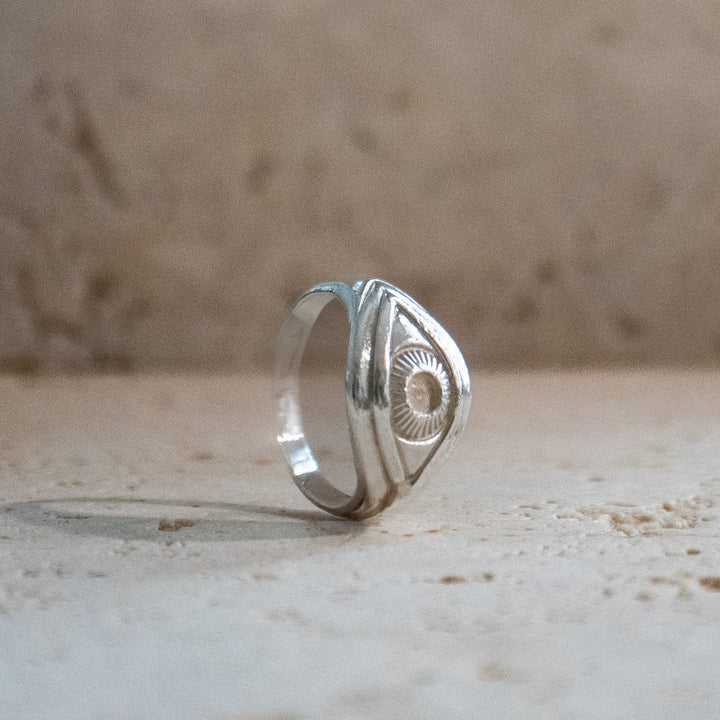 Anillo de Protección de Ojos Talisman Boze Blik en Plata Esterlina 925