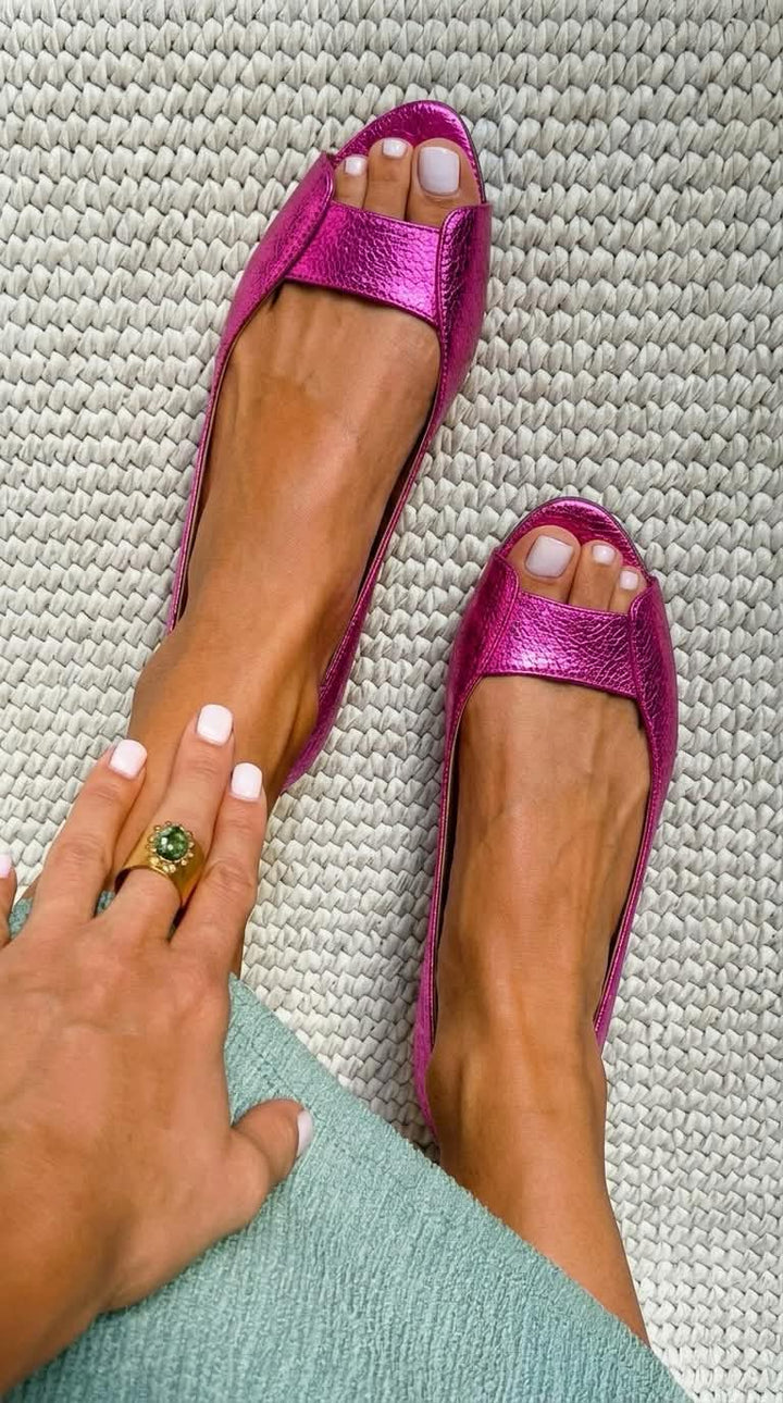 Sandalias cómodas en oro Adelina