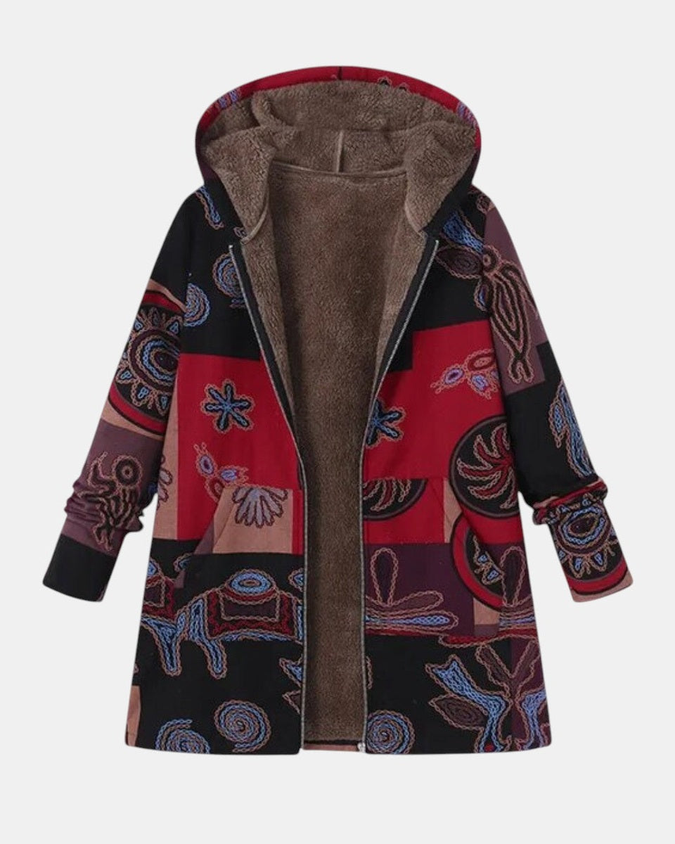 Marina - Sudadera Abrigo Patchwork Abstracto Boho