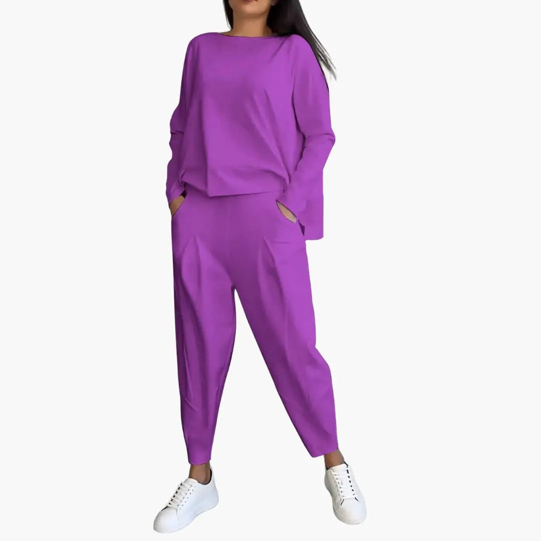 Thea | Conjunto de dos piezas con cuello redondo