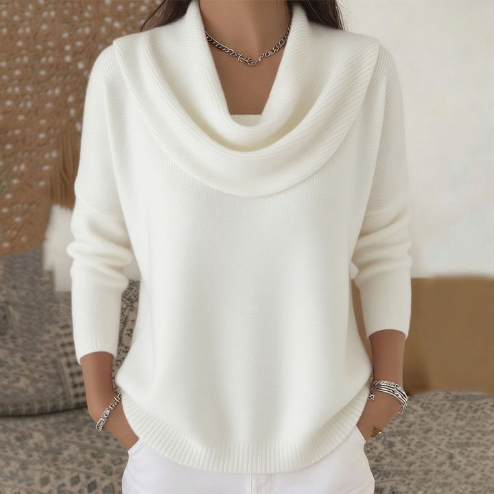 Iole | Suéter con Cuello Drapado