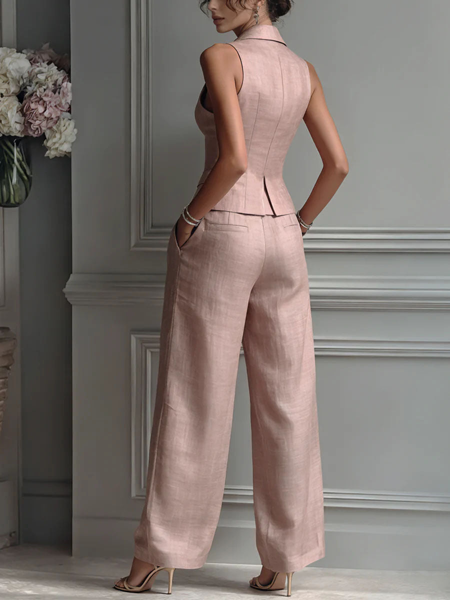 Aime™ | Conjunto de dos piezas con escote en V y cierre de botones