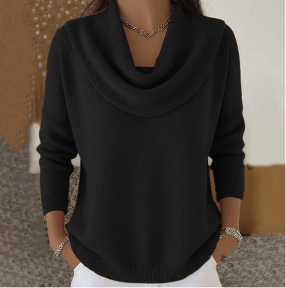 Iole | Suéter con Cuello Drapado