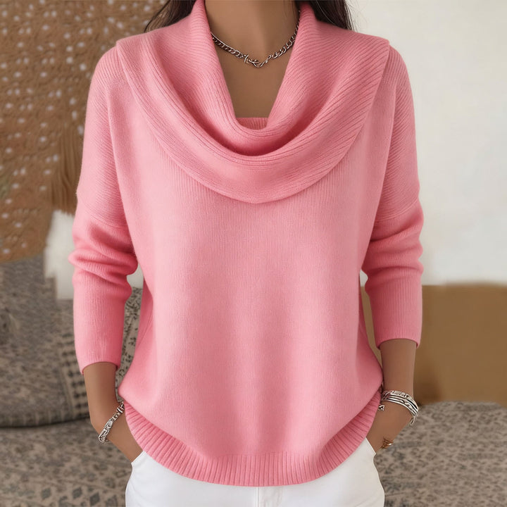 Iole | Suéter con Cuello Drapado