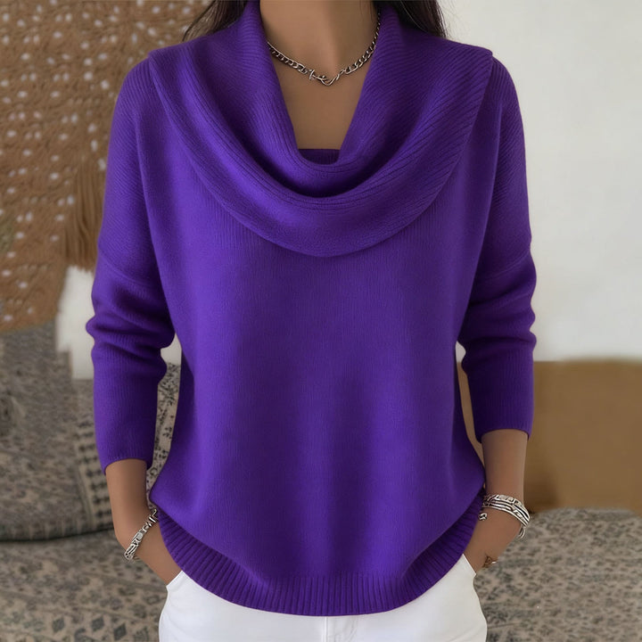 Iole | Suéter con Cuello Drapado