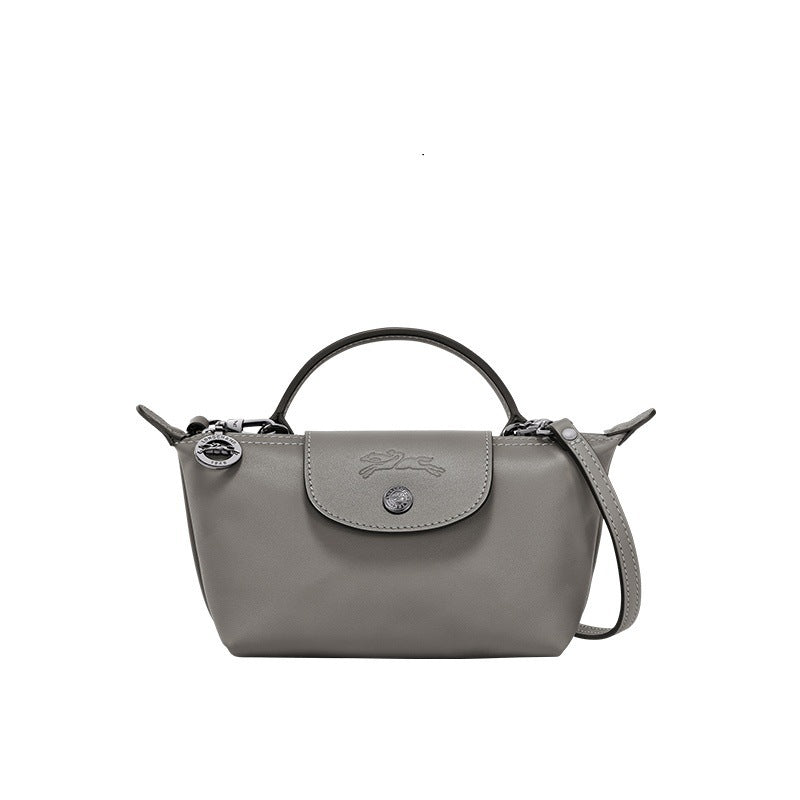 Mini Bolsa de Cuero – Gris