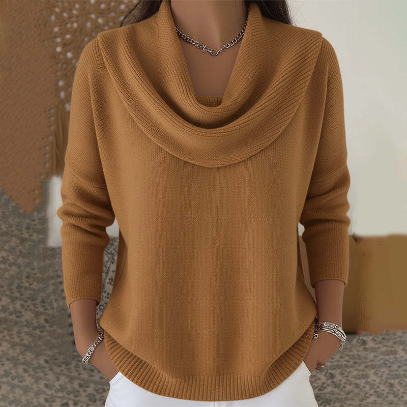 Iole | Suéter con Cuello Drapado