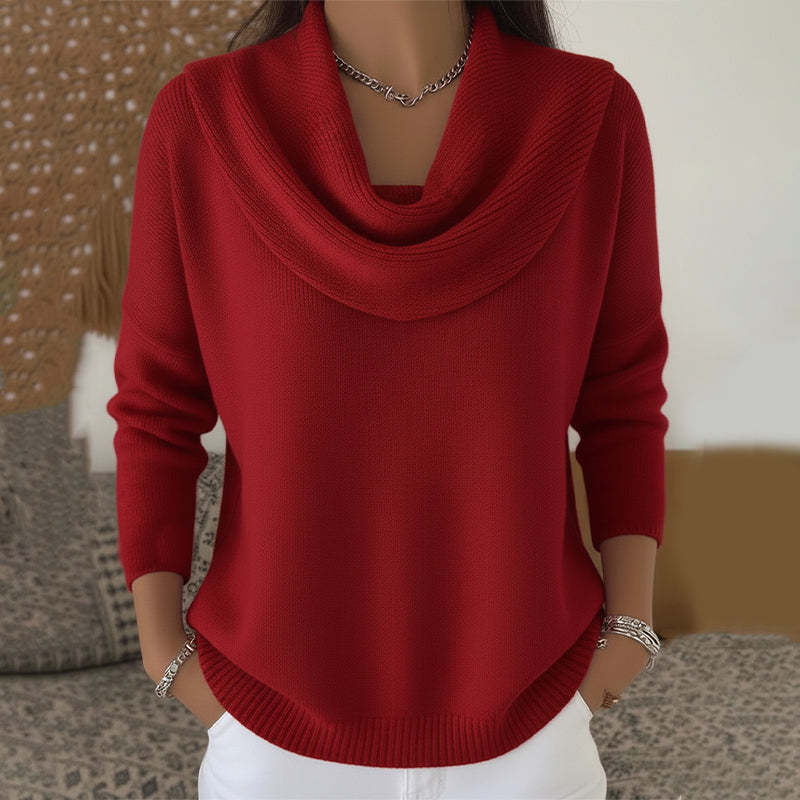 Iole | Suéter con Cuello Drapado
