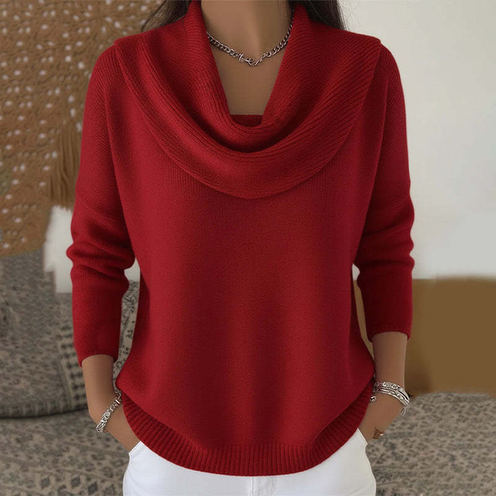 Iole | Suéter con Cuello Drapado