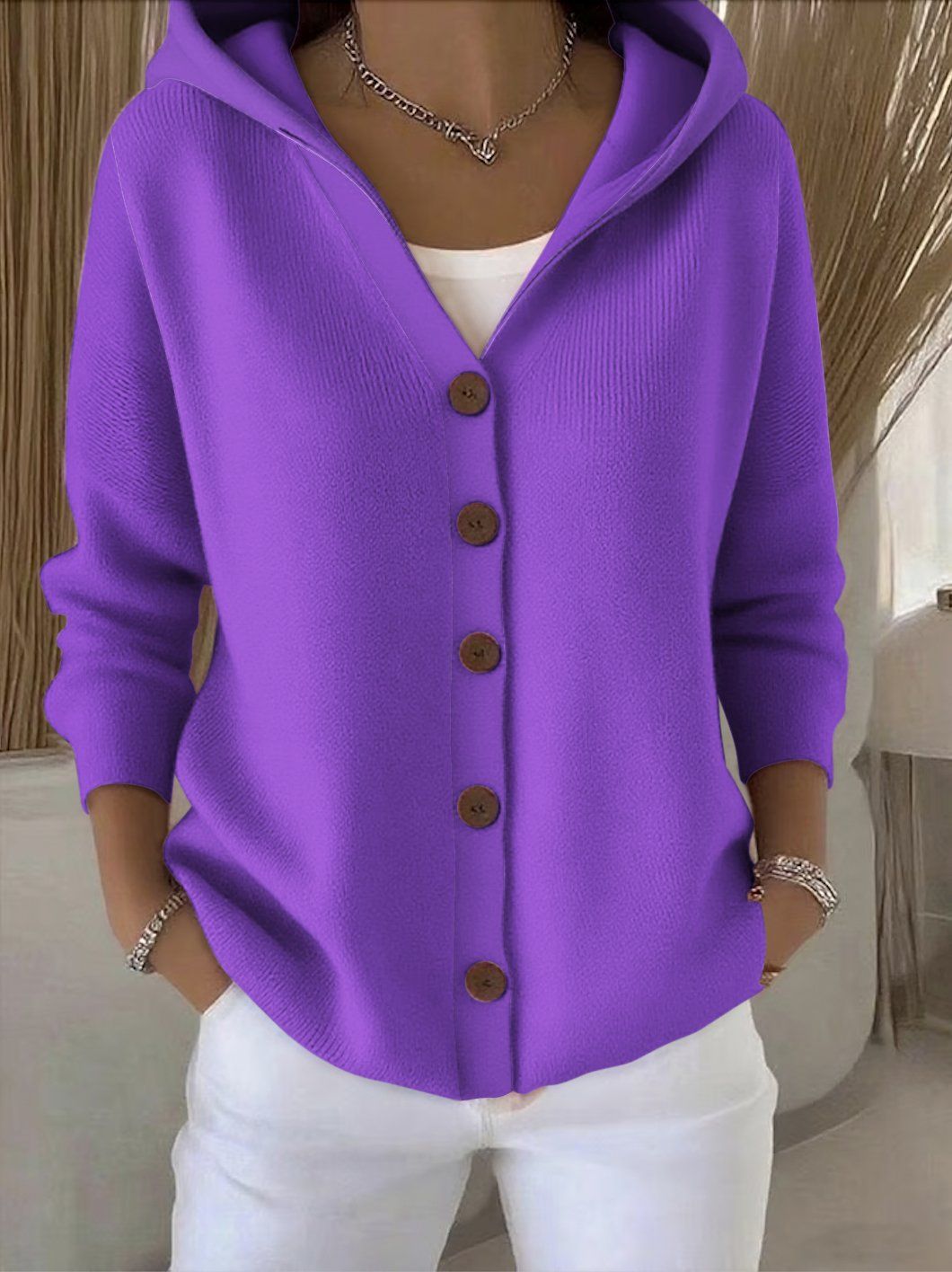 Zoé | Cardigan de Punto con Capucha