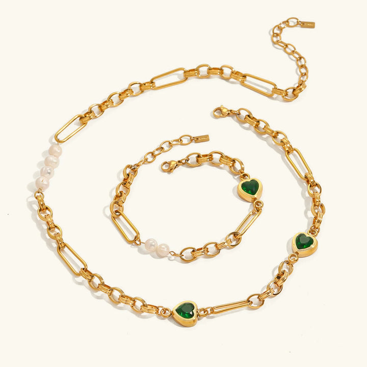 Conjunto de collares Maddison Esmeralda