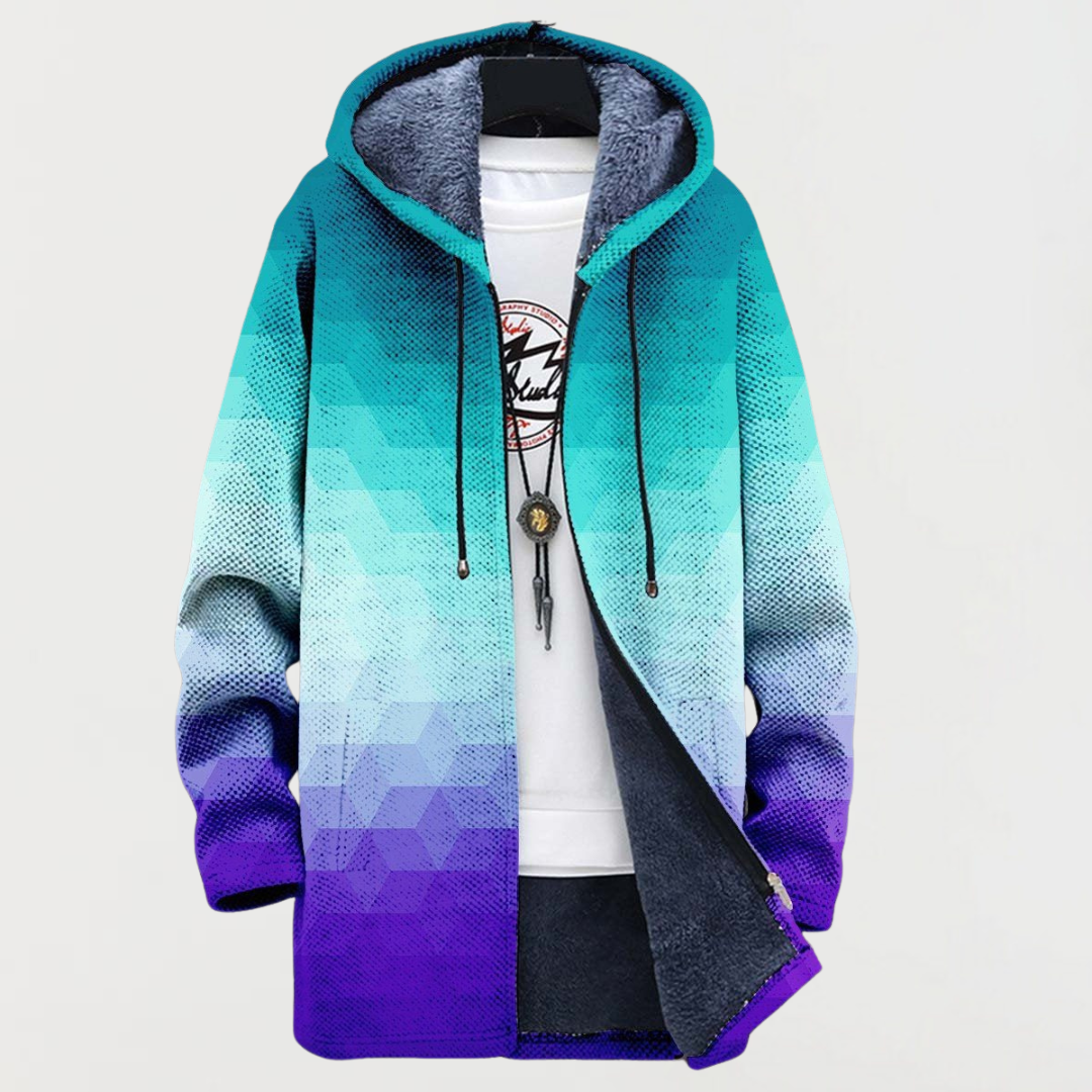 Chaqueta con motivo hexagonal