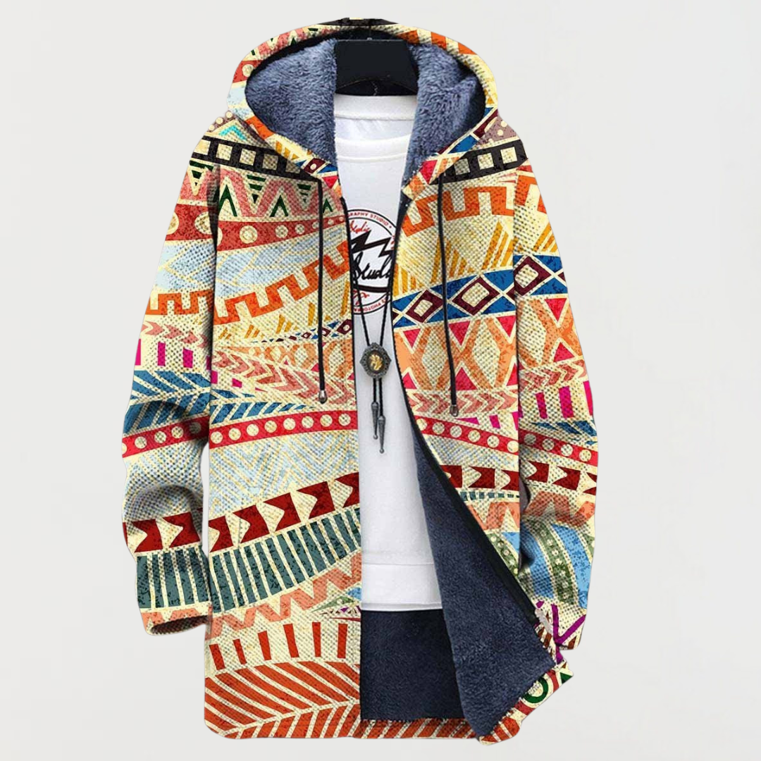 Chaqueta con motivo étnico