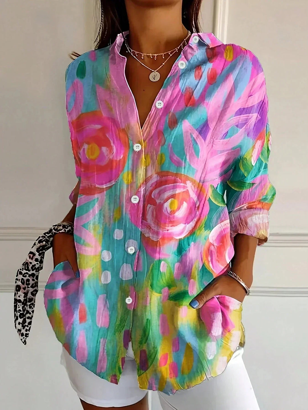 Astrid | Blusa con estampados coloridos