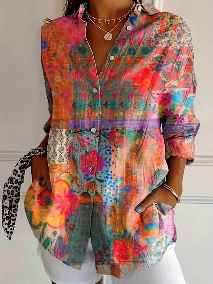 Astrid | Blusa con estampados coloridos