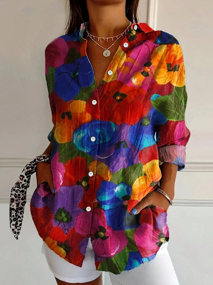 Astrid | Blusa con estampados coloridos