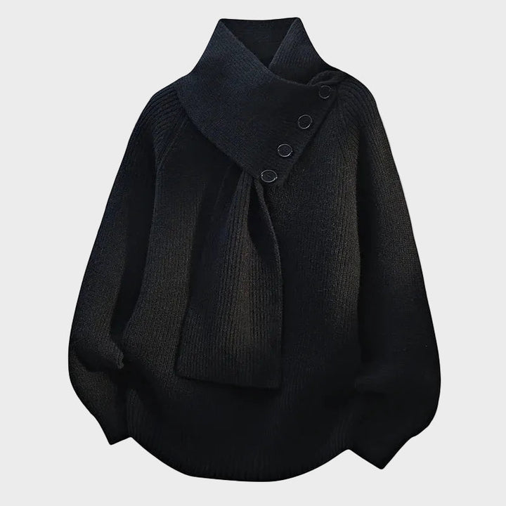 Arielle - Suéter cómodo con cuello chal