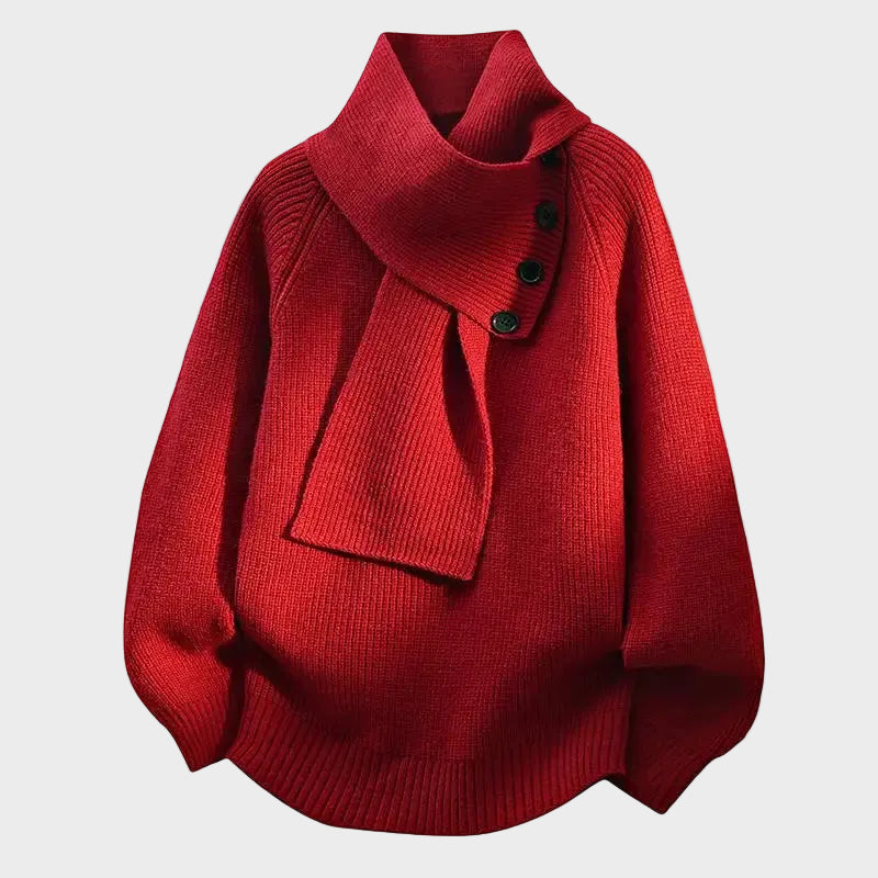 Arielle - Suéter cómodo con cuello chal
