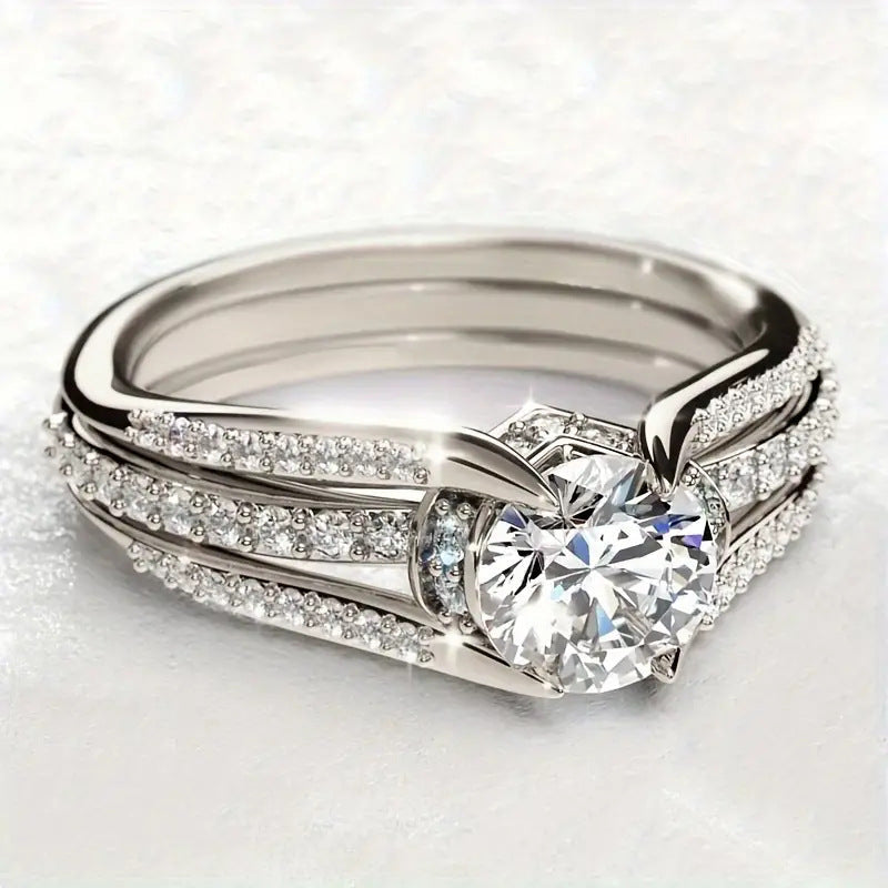 Anillo vintage de cristal – Oro, Plata, Oro rosa