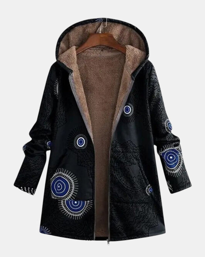 Sage - Chaqueta Sherpa de Motivo Tribal