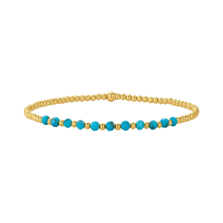Pulsera de Perlas de Turquesa en Oro de 18K Chic