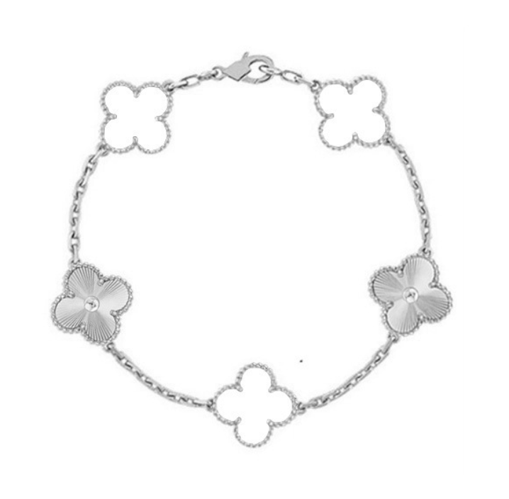 KLEEBLATT | Pulsera Blanco/Plata