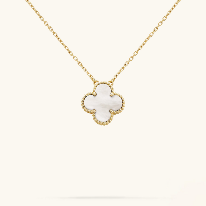 KLEEBLATT | Collar Blanco/Oro