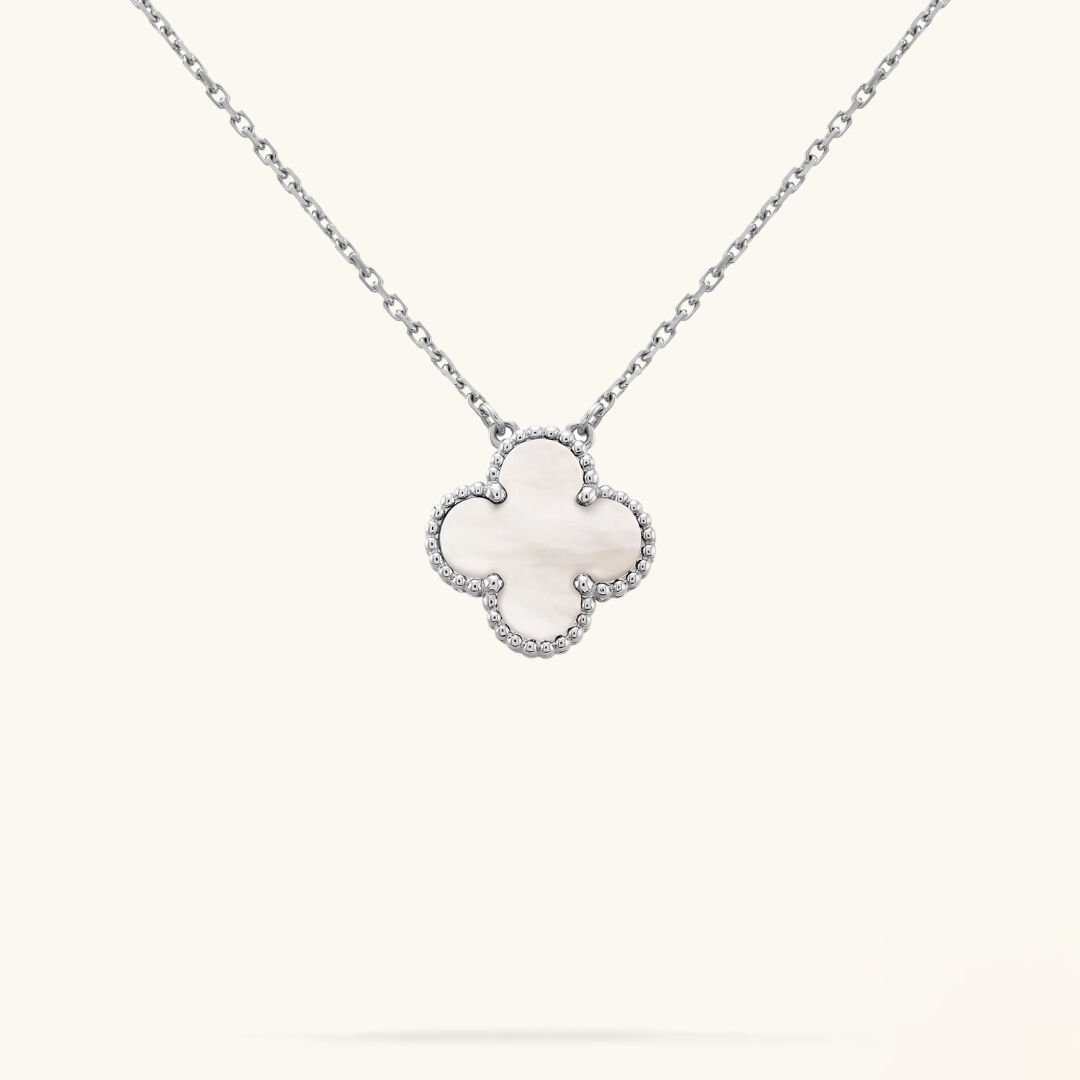 KLEEBLATT | Collar Blanco/Plata