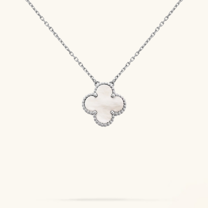 KLEEBLATT | Collar Blanco/Plata