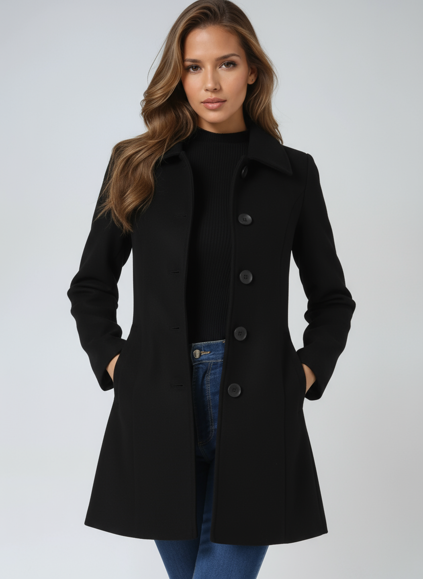 Birgit™ | Abrigo de invierno con botonadura