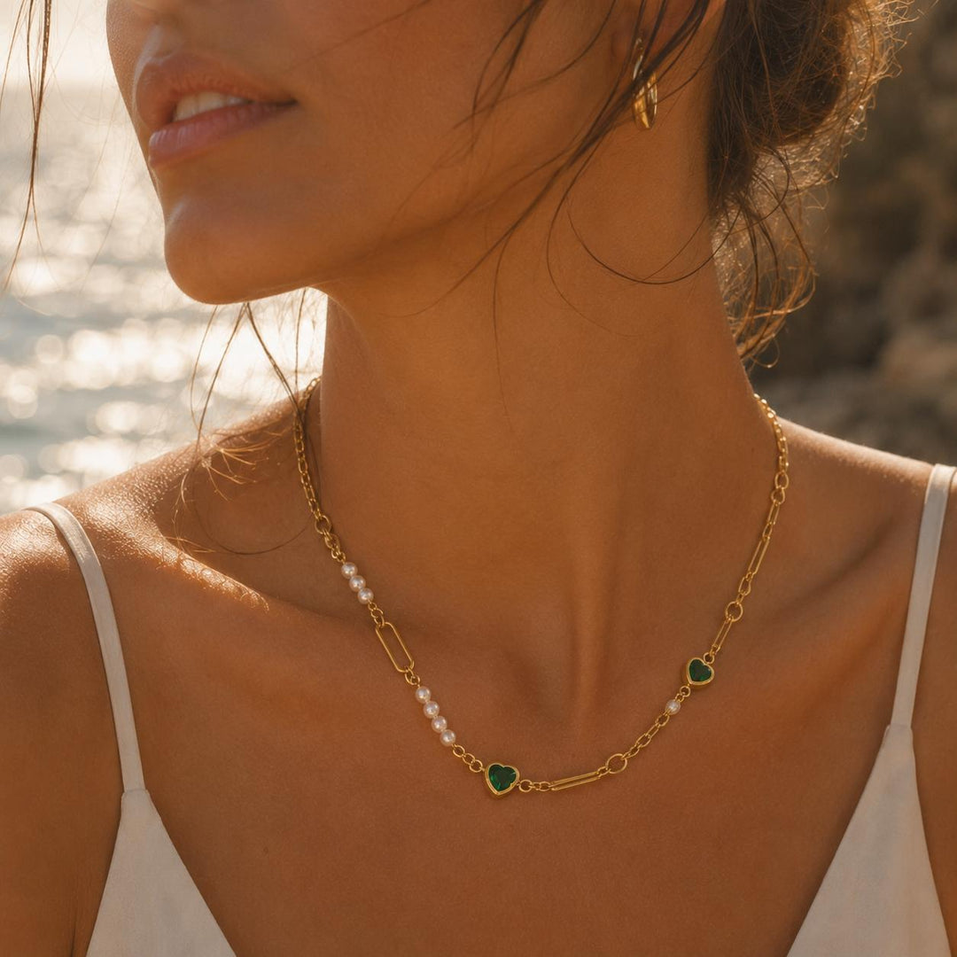 Conjunto de collares Maddison Esmeralda