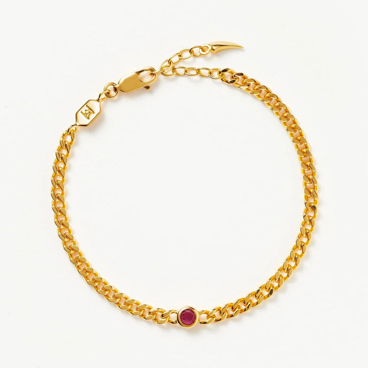 Pulsera de cadena con piedra de nacimiento