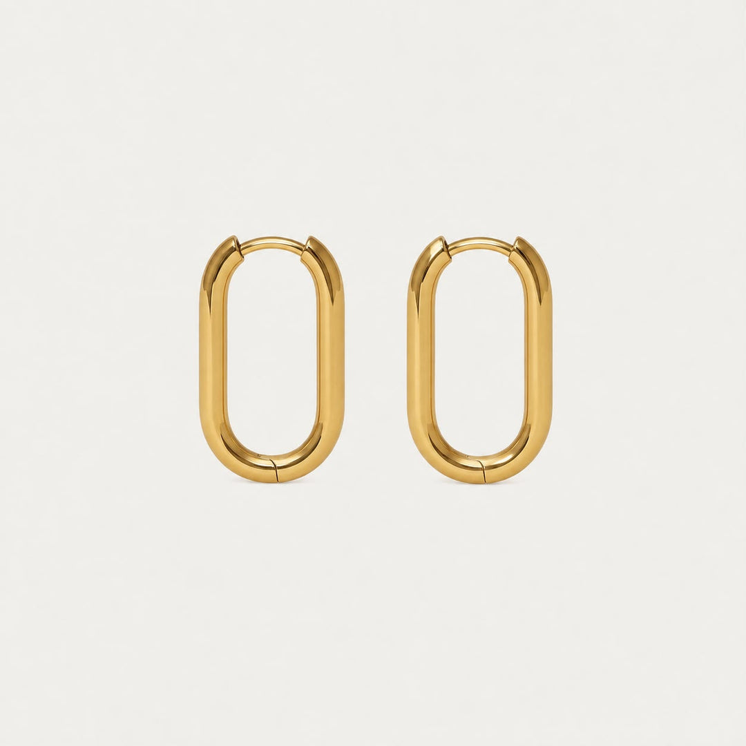 Pendientes Signatur Oval Hoop