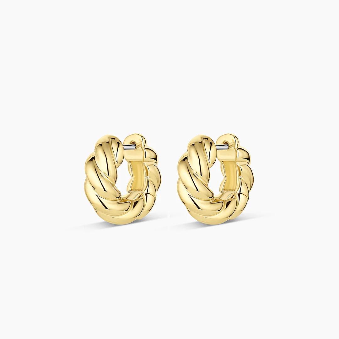 Pendientes Huggie trenzados Mariner