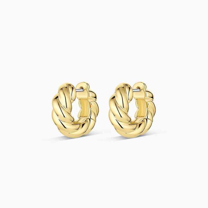 Pendientes Huggie trenzados Mariner