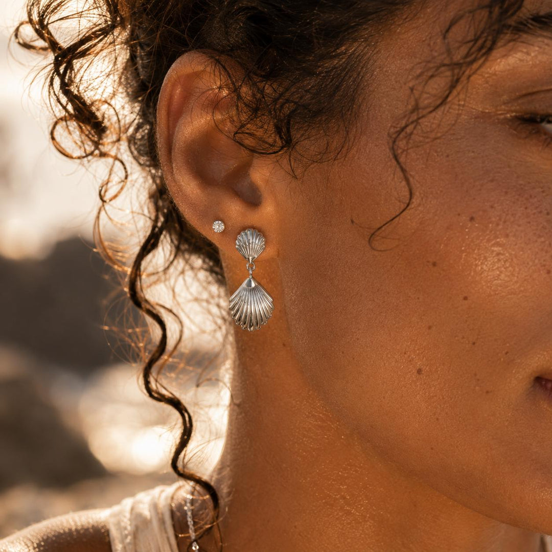 Pendientes Seabreeze en forma de concha