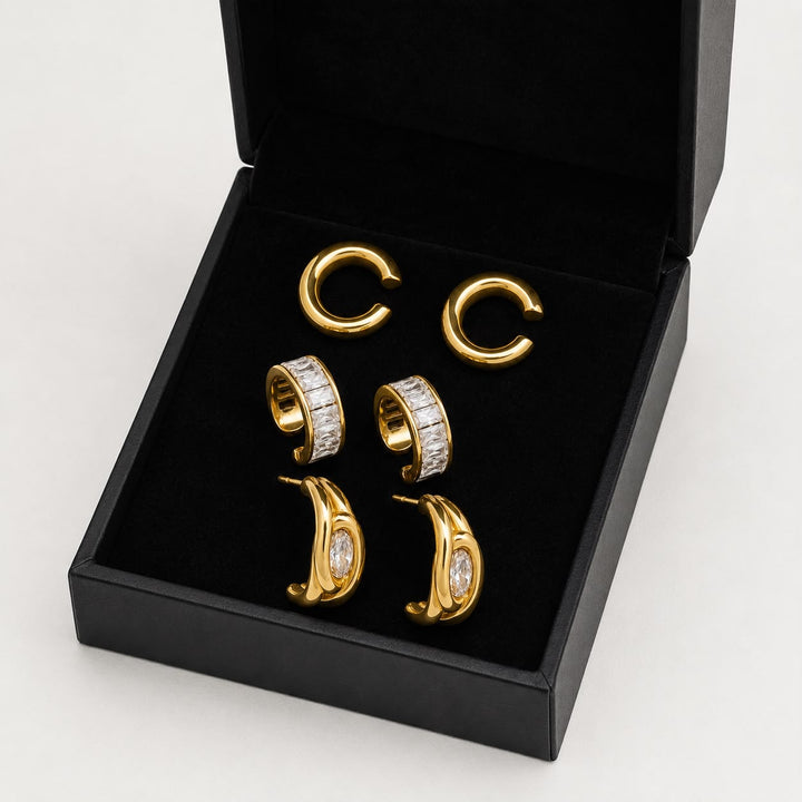Conjunto de Pendientes Aurora Gold