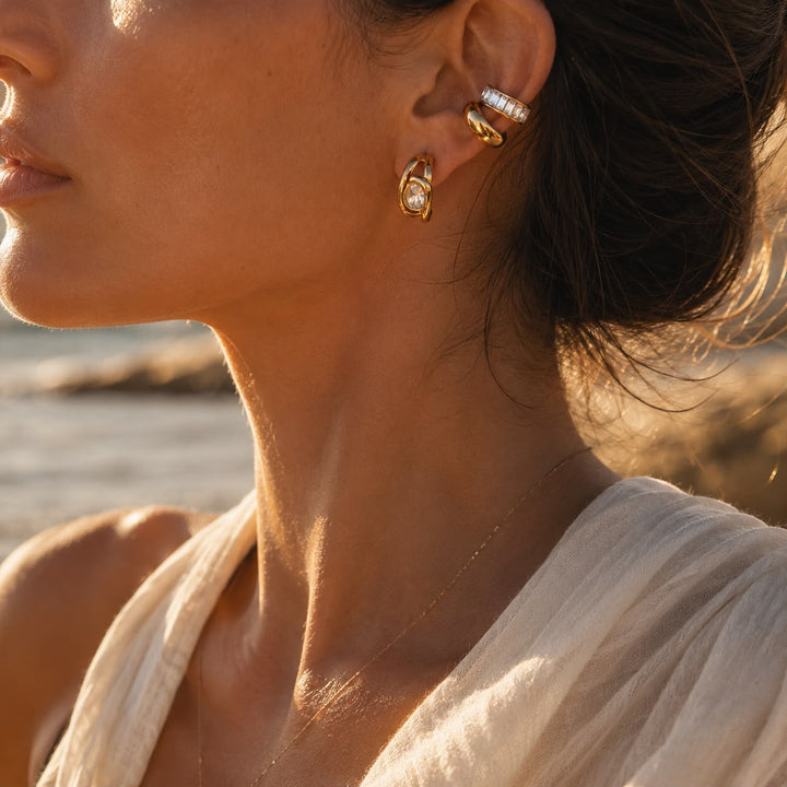 Conjunto de Pendientes Aurora Gold