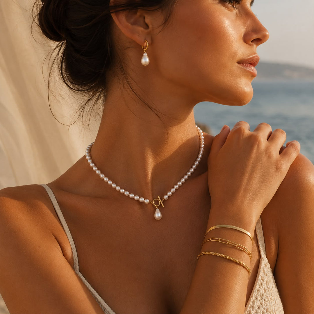 Set de joyas de perlas Celeste