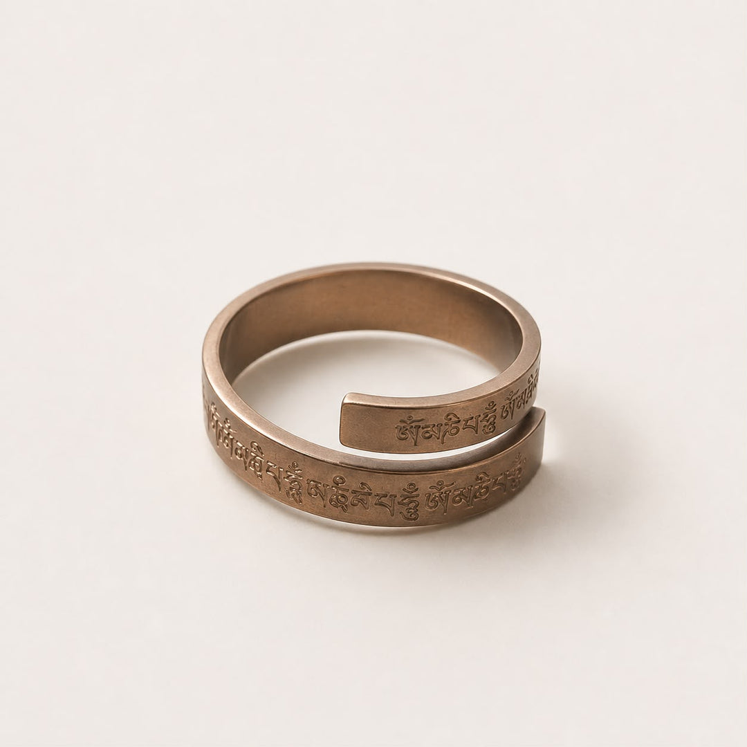 Anillo Abierto Grabado Armonía