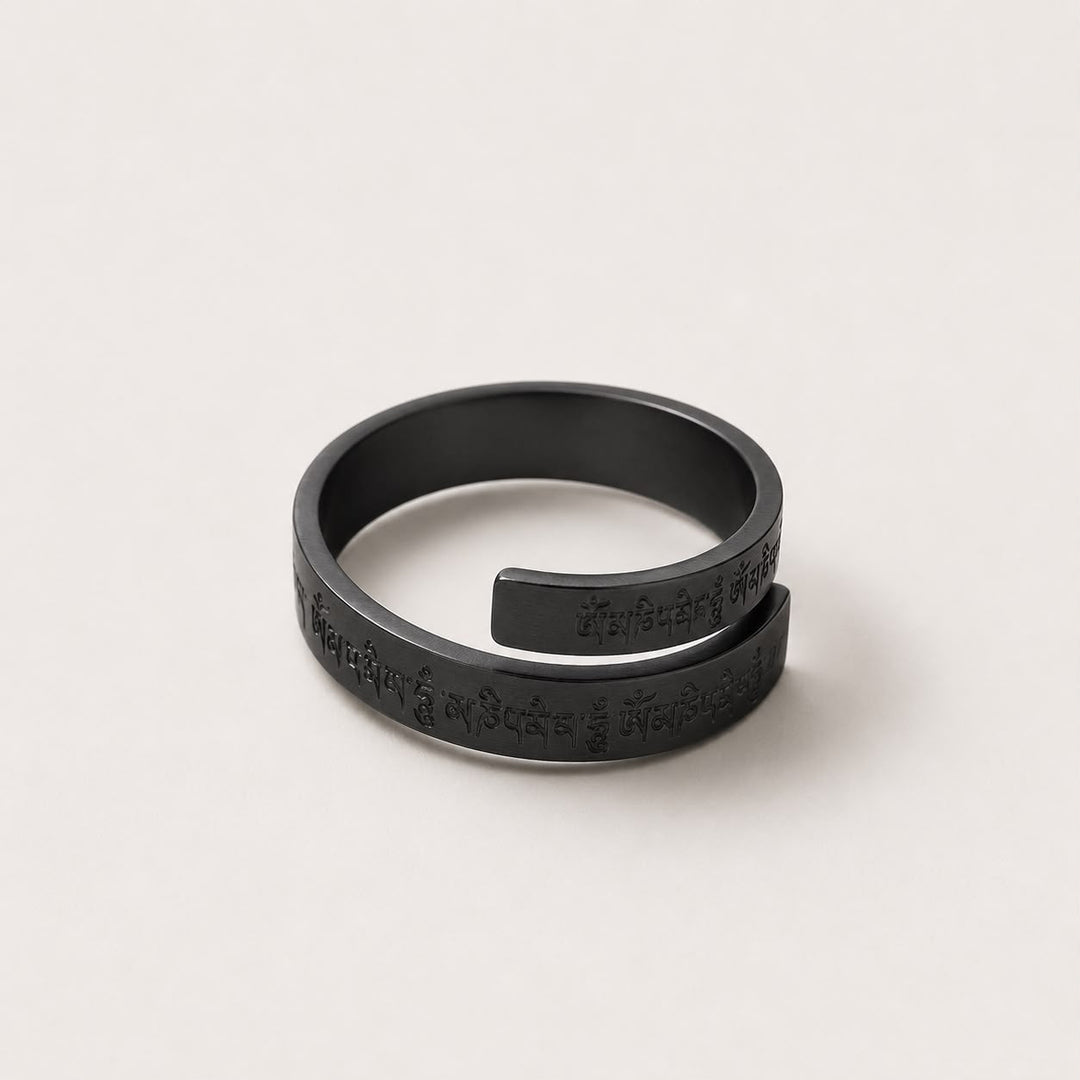 Anillo Abierto Grabado Armonía