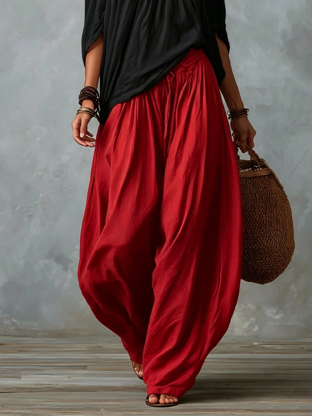 Conjunto Top Off-Shoulder & Pantalón Lantern