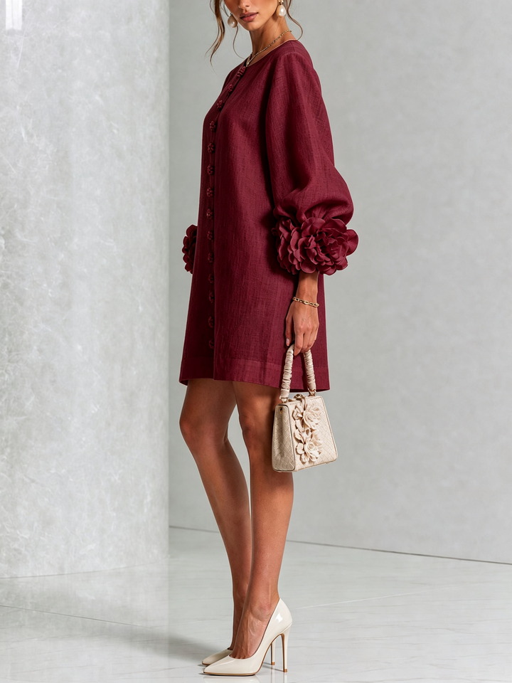 Élodie | Vestido de botones con estampado de flores