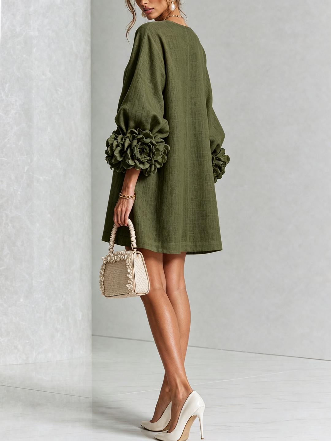 Élodie | Vestido de botones con estampado de flores