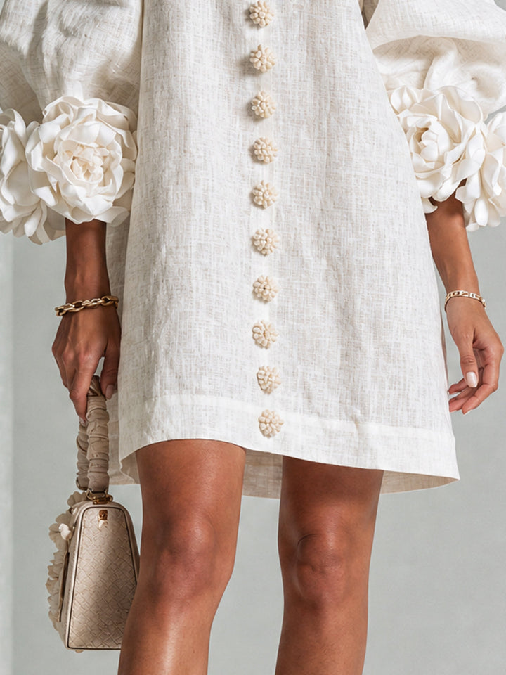 Élodie | Vestido de botones con estampado de flores