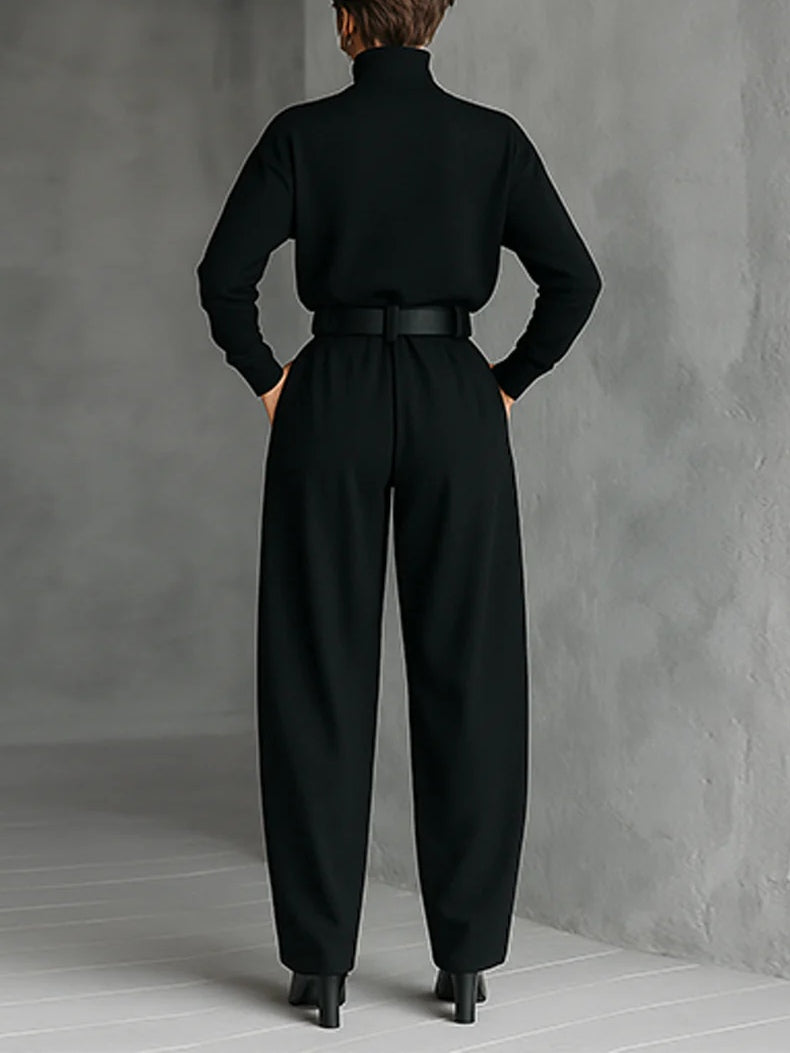 Lisa™ | Conjunto de 2 piezas negro con cinturón