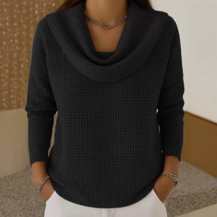 Amber™ | Suéter cálido con elegante escote en cascada