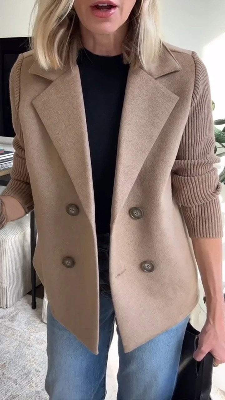 Amora - Chaqueta Elegante con Mangas de Punto