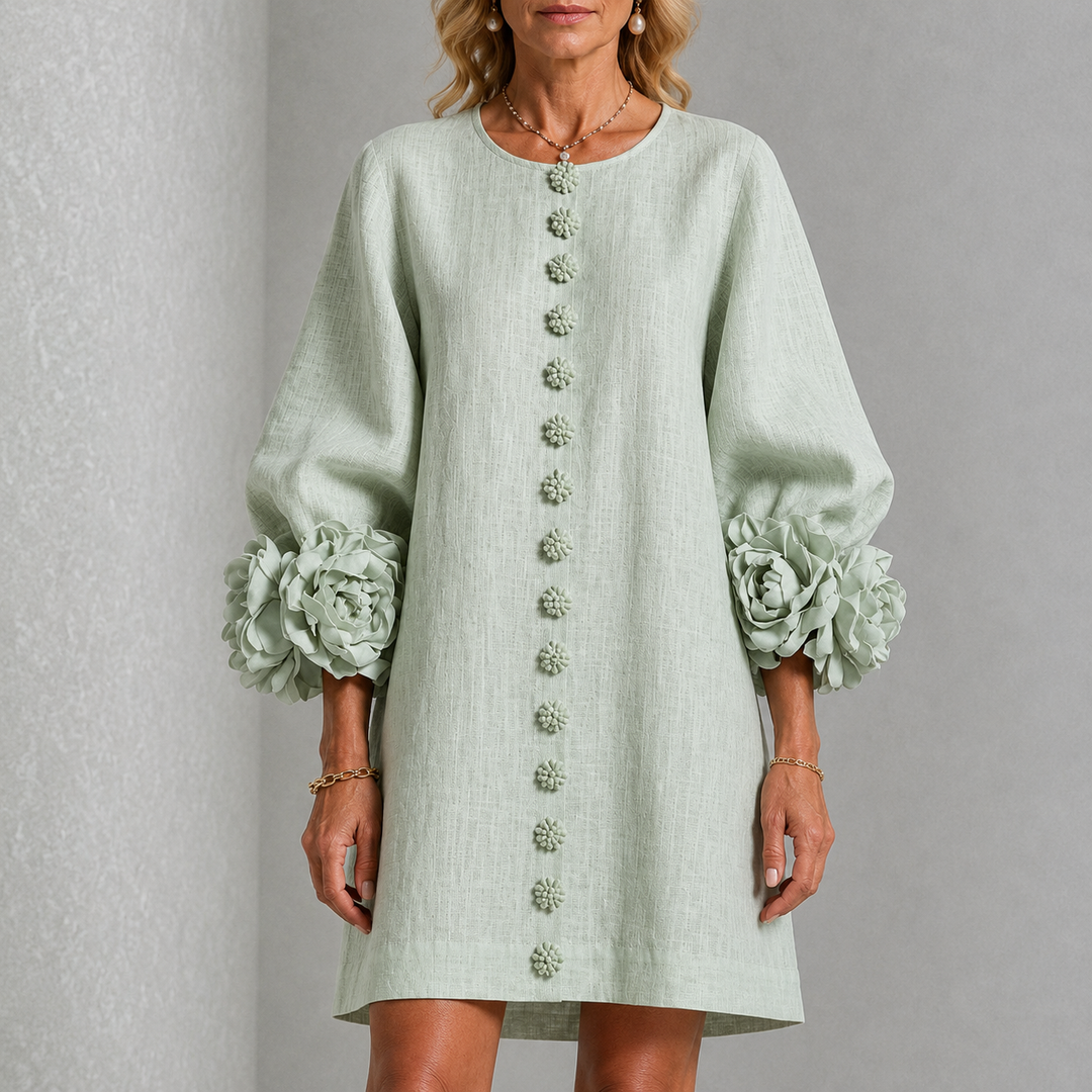 Lola | Vestido mini con estampado floral y cierre de botones