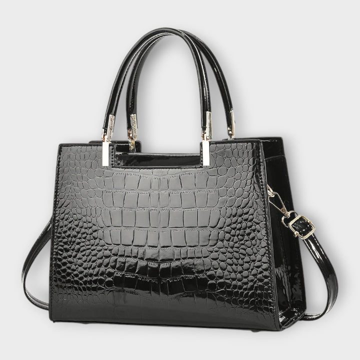 Maison Verdelle - Bolso de mano con estampado de cocodrilo brillante